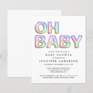 Papier Budget Oh Baby shower Invitation