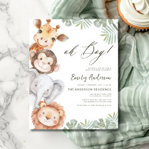 Papier Budget Oh Boy Safari Animal Garçon Baby Shower