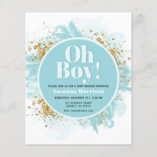 Papier Budget Oh garçon Baby shower aquarelle Parties sci