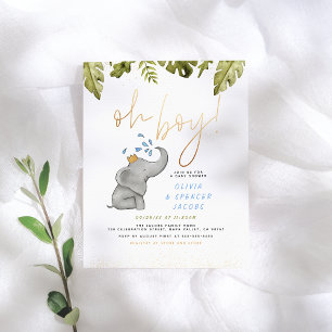 Papier Budget Oh mon garçon ! Baby shower jaune et bleu é