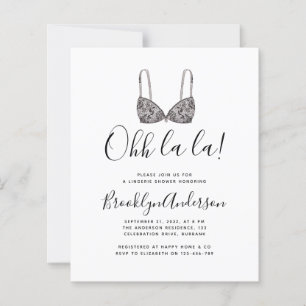 Papier BUDGET Ohh La La Lingerie Douche Invitation