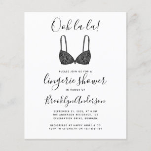 Papier BUDGET Ooh La Lingerie Douche Invitation