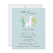 Budget Ooh La Llama Baby shower mignon bleu & marr