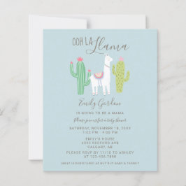 Papier Budget Ooh La Llama Baby shower mignon bleu & marr