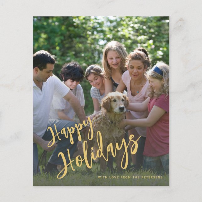 Papier Budget or Happy Holidays photo Holiday Card (Devant)