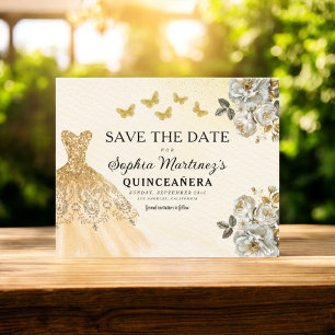 Papier Budget Or Save the Date Anniversaire Quinceanera