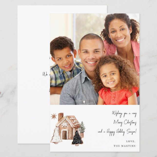 Papier Budget Pain d'épice Maison et Cookies de Noël Note (Devant / Derrière)