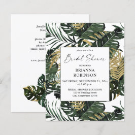 Papier Budget Palm Leaf & Gold Green 1 Fête des mariées
