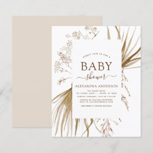 Papier Budget Pampas Grass Baby shower Bohème Bohème Bohè