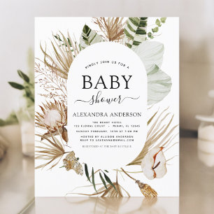 Papier Budget Pampas Grass Boho Baby shower tropical