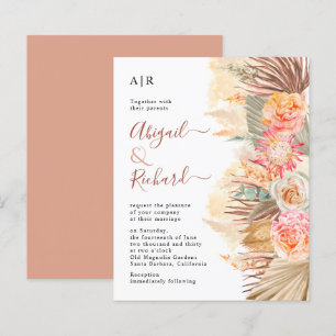 Papier BUDGET Pampas herbe faire-part de mariage