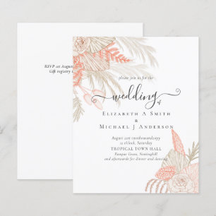 Papier BUDGET Pampas Tropical Grass Terracotta Mariage
