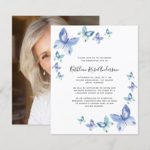 Papier BUDGET Papillon Célébration de la vie Invitation