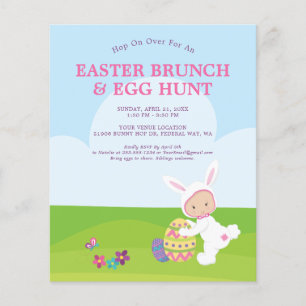 Papier Budget Pâques Brunch OEuf chasse fêtes Invitation
