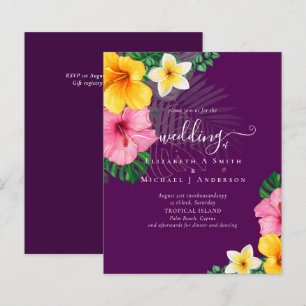 Papier BUDGET Paradis tropical Plage Mariage Florales