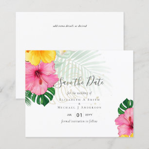 Papier BUDGET Paradis tropical Plage Mariage Florales