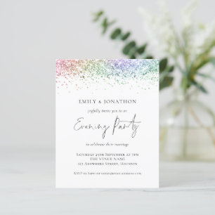 Papier BUDGET Parties scintillant arc-en-ciel Soirée Invi