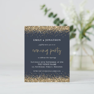 Papier BUDGET Parties scintillant d'or Mariage soirée ble