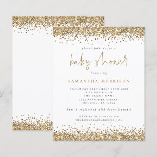 Papier Budget Parties scintillant or fille garçon Baby sh