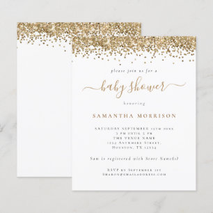Papier Budget Parties scintillant or fille ou garçon Invi