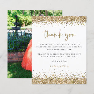 Papier Budget Parties scintillant or Photo Quinceañera Me