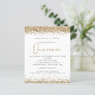Papier Budget Parties scintillant or Quinceañera 15ème pa