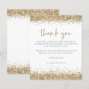 Papier Budget Parties scintillant or Quinceañera Parti Me