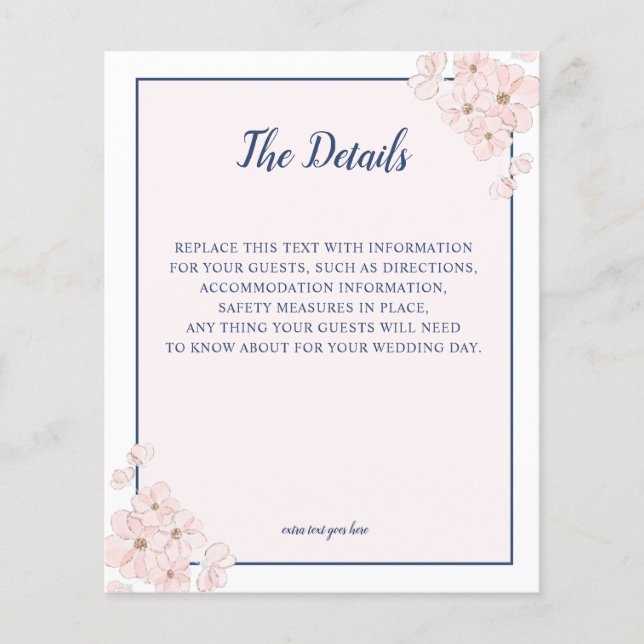 Papier BUDGET Parties scintillant rose Marine Mariage flo (Devant)