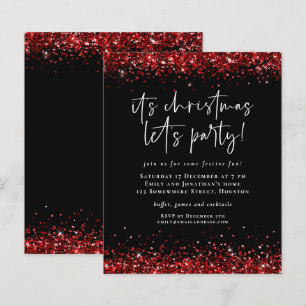 Papier Budget Parties scintillant rouge Noël Fun Party In