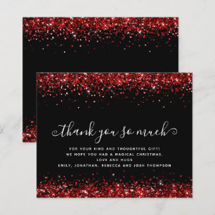 Papier Budget Parties scintillant rouge Noël Merci noir