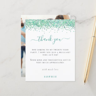 Papier Budget Parties scintillant Turquoise Photo 21e Mer