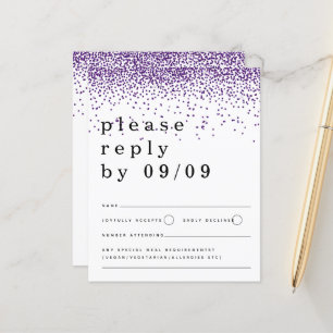 Papier Budget Parties scintillant violet Confetti Mariage