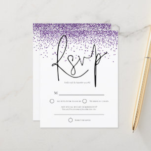 Papier Budget Parties scintillant violet Confetti Mariage