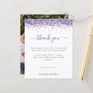 Papier Budget Parties scintillant violet photo Hen Party