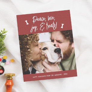 Papier Budget Peace Love Traite Noël Holiday Photo