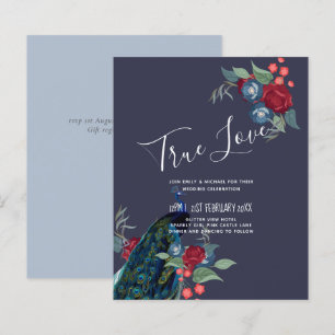 Papier BUDGET Peacock Bleu Bourgogne Mariage de automne d