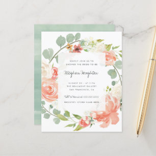 Papier Budget Peonies Eucalyptus Fête des mariées de cour