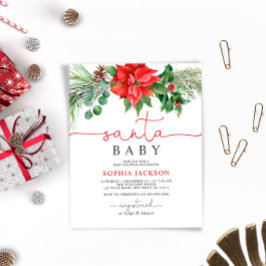 Papier Budget Père Noël Baby Christmas Baby shower Invita