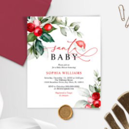 Papier Budget Père Noël Baby Christmas Baby shower Invita