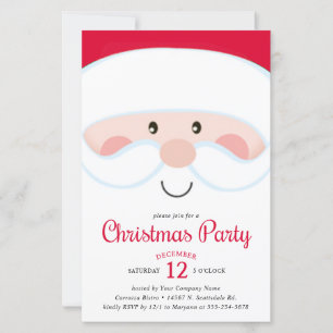 Papier Budget Père Noël Company Invitation de fête de Noë