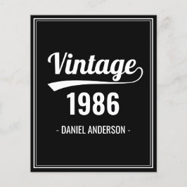 Papier Budget Personnalisé Anniversaire Noir Invitation
