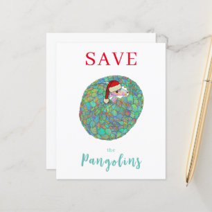 Papier Budget personnalisé de Xmas Save the Pangolins Slo