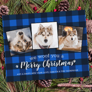Papier Budget Pet Photo Collage Chien de vacances Plaid b