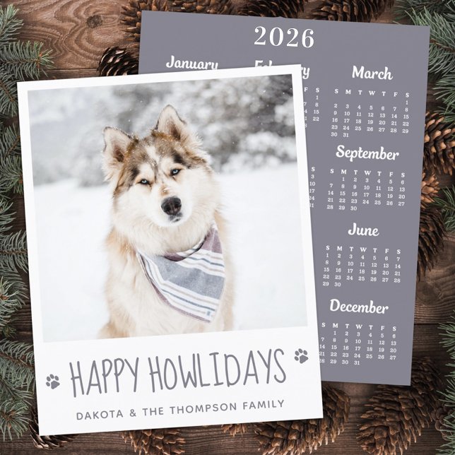 Papier Budget Pet Photo Happy Holidays Chien 2025 Calendr (Créateur téléchargé)
