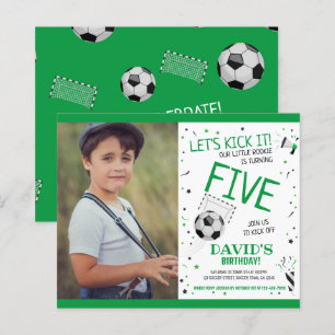 Papier Budget Petit Rookie Football Vert Photo Anniversai