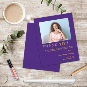 Papier Budget Photo 2022 Graduation Purple Merci