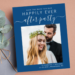 Papier Budget Photo Blue Wedding Réception Enregistrer La
