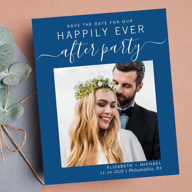 Papier Budget Photo Blue Wedding Réception Enregistrer La (Your love story deserves a grand celebration!)
