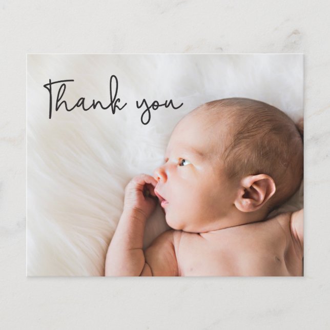 Papier Budget Photo Chic Merci Script Baby boy (Devant)