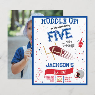 Papier Budget Photo d'anniversaire de football Huddle Up